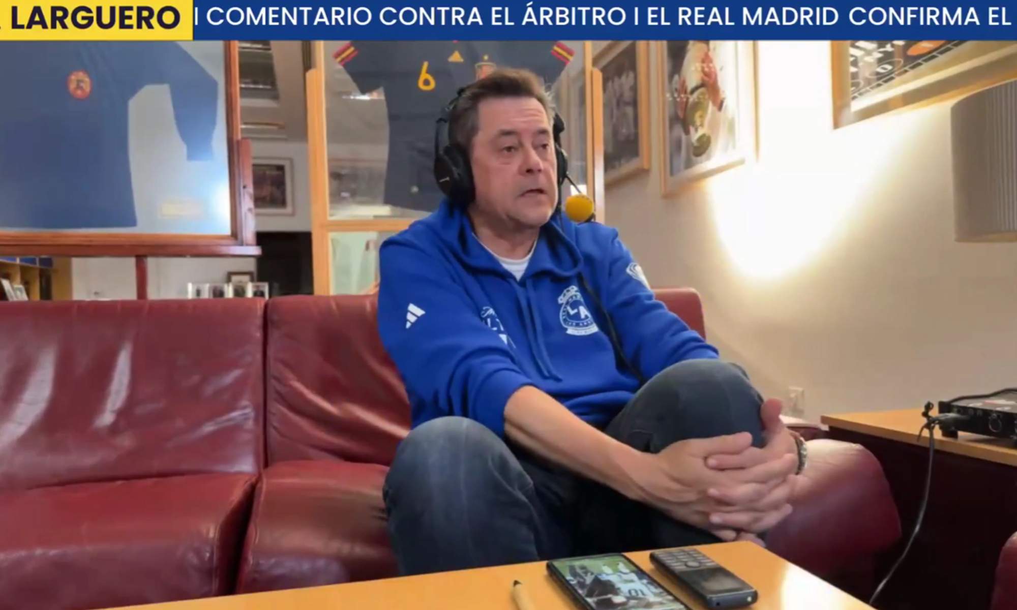 Tomás Roncero dando su opinión en El Larguero.