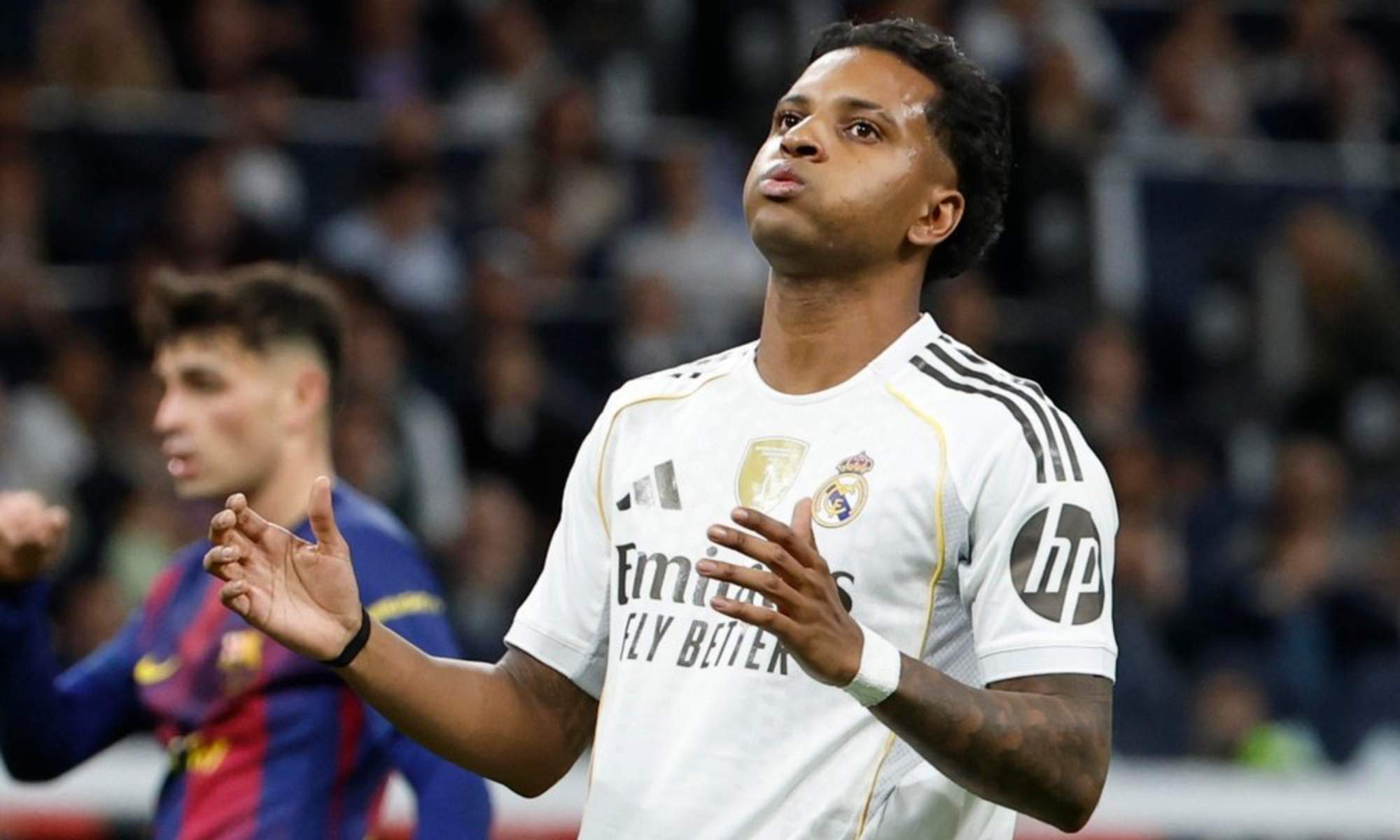 Rodrygo Goes, durante un partido de esta temporada con el Real Madrid Rodrygo Goes, durante un partido de esta temporada con el Real Madrid