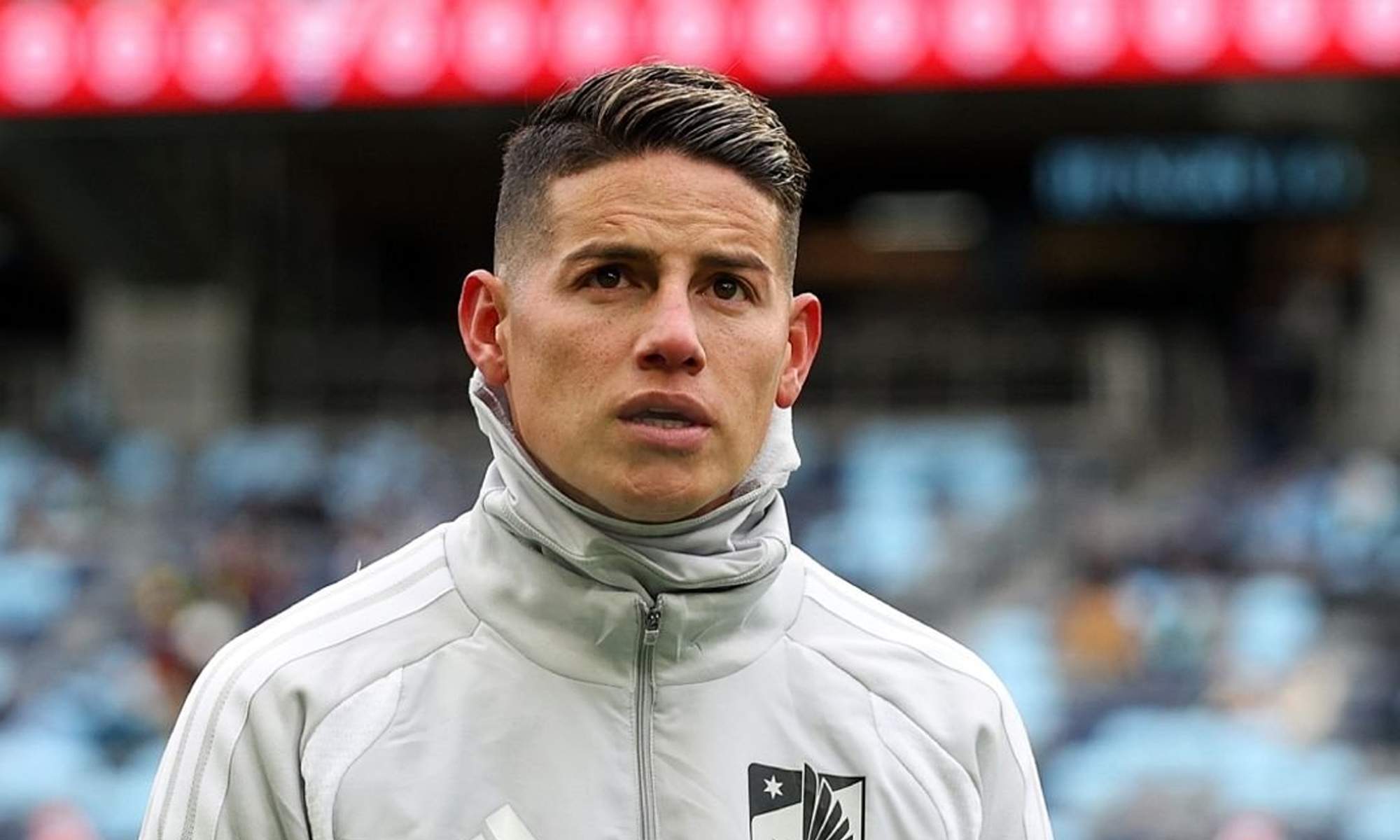 James Rodríguez jugando un partido. 