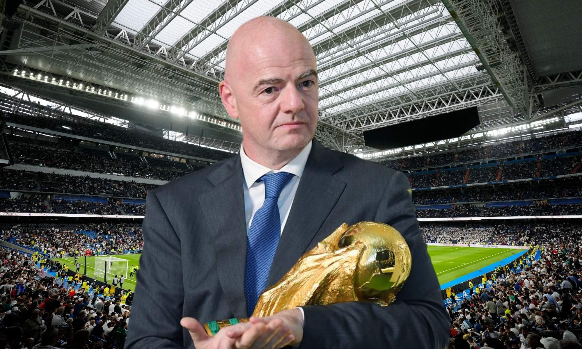 La FIFA va a visitar ya el estadio Santiago Bernabéu de cara a la organización del Mundial 2030