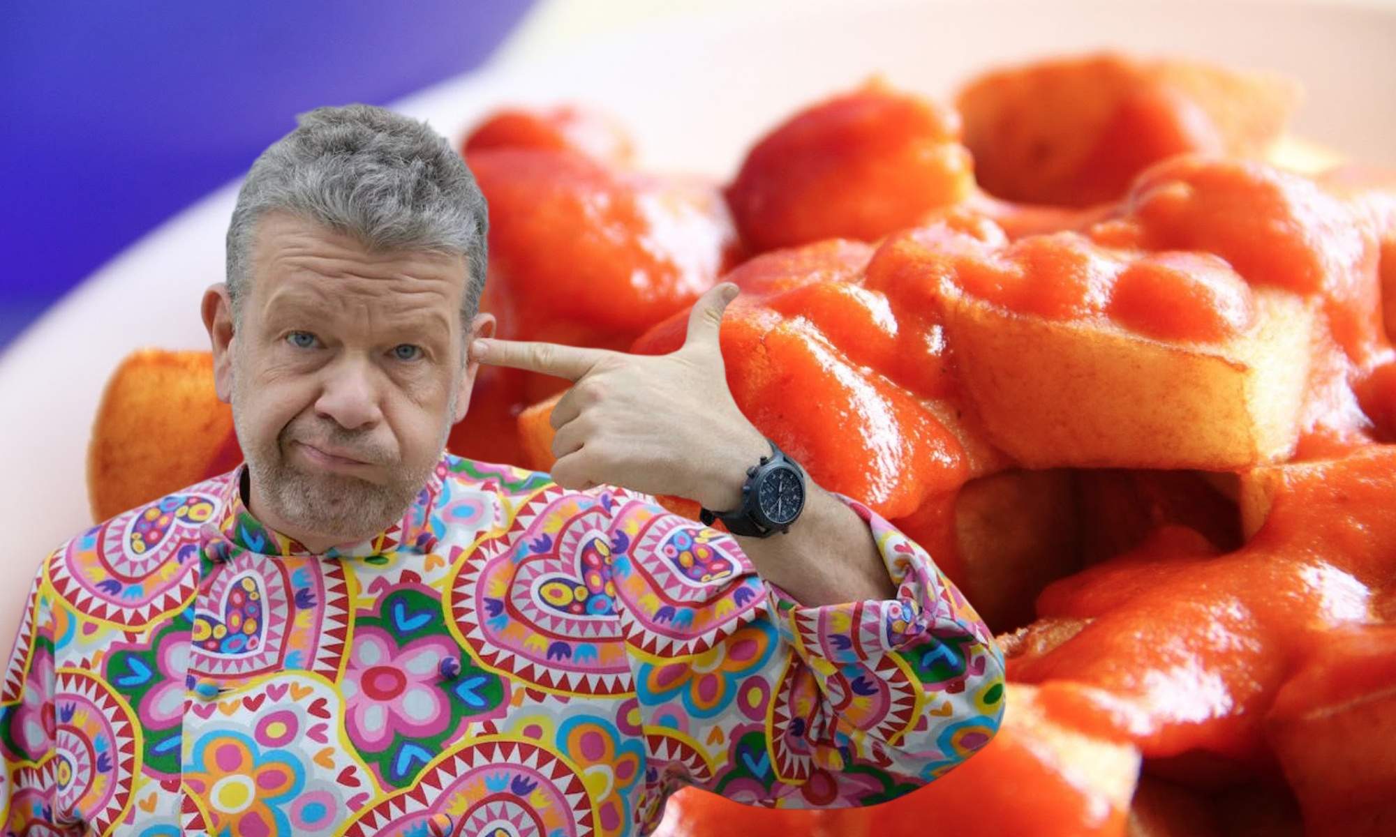 Alberto Chicote, chef: "A las patatas bravas le echo pimentón y no tomate, añado 230 ml de aceite, 100 g de ajo, 10 g de harina, 400 g de cebolla roja, 100 g de vino y 1 l de caldo de jamón"