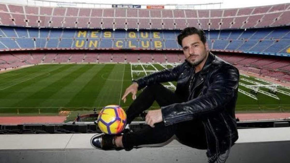 David Bustamante en el Camp Nou hace varios años David Bustamante en el Camp Nou hace varios años