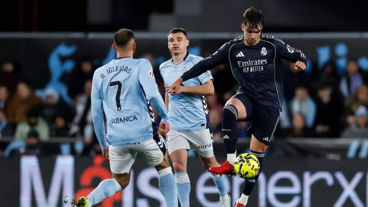 Asencio en el partido contra el Celta