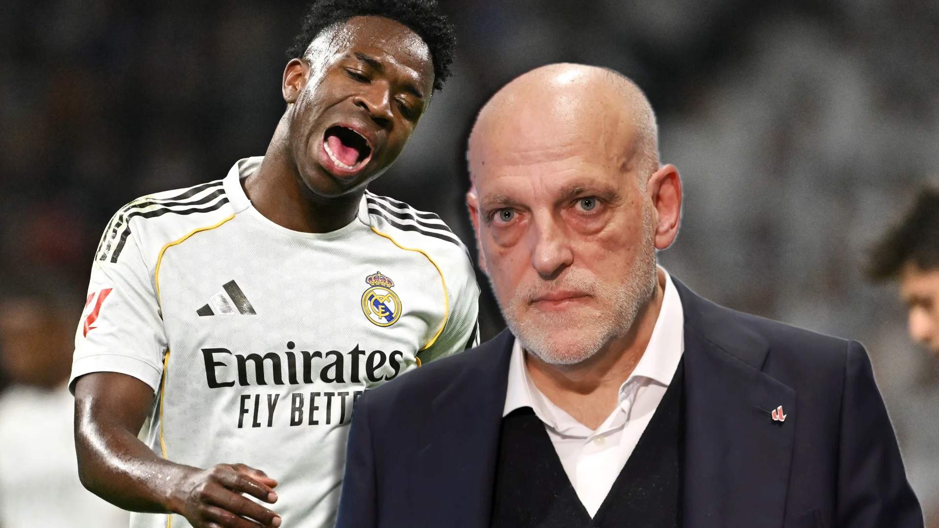 Tebas confirma que en los partidos fuera de casa del Real Madrid hay "un equipo especial para ver si hay gritos racistas a Vinicius" 