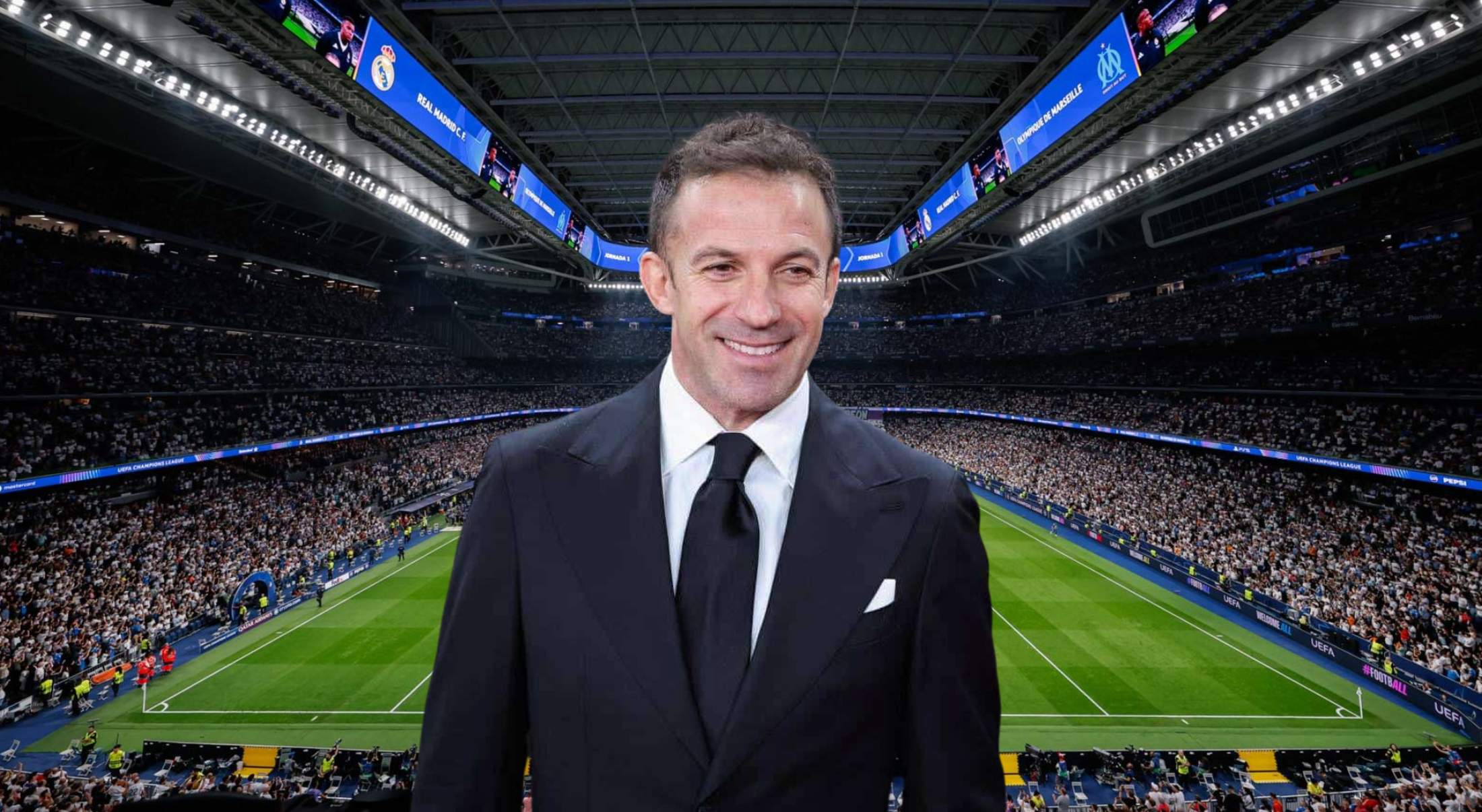 Del Piero y la ovación del Bernabéu