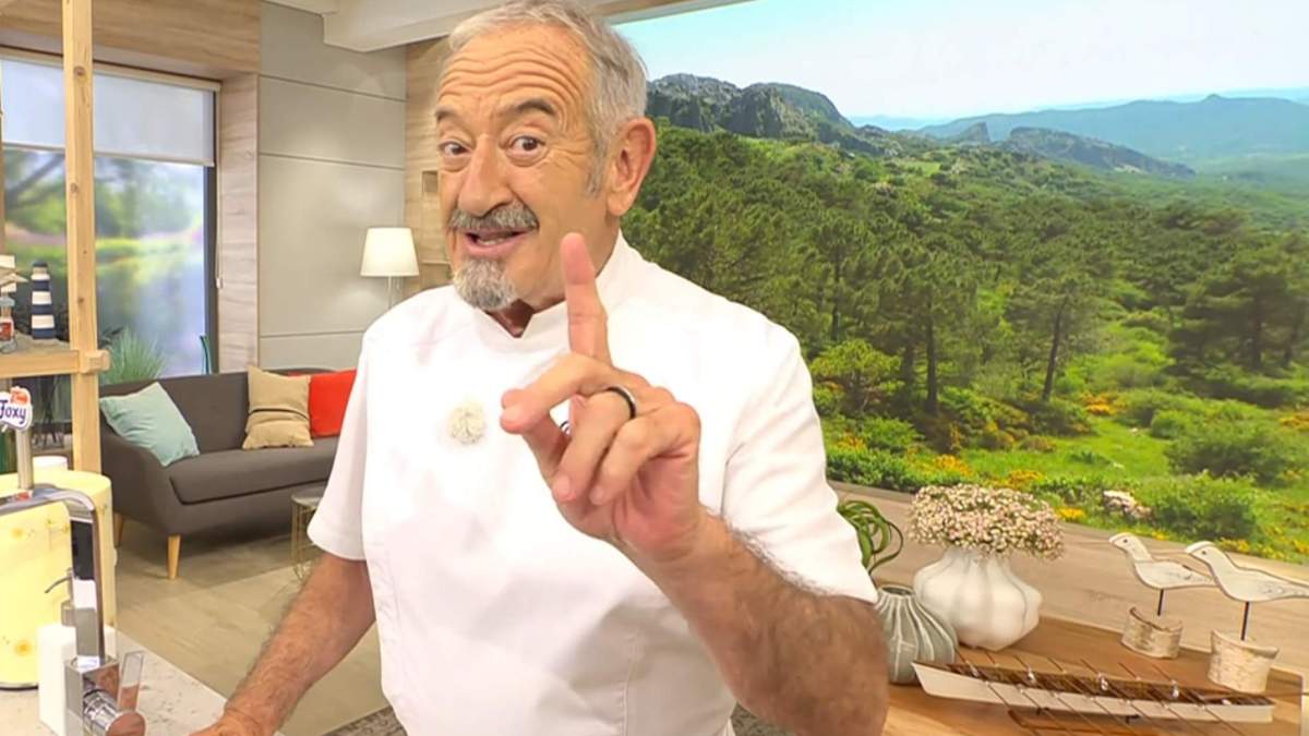 Karlos Arguiñano en un programa de cocina.