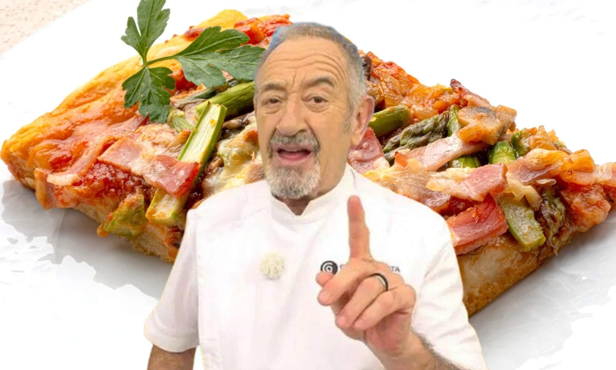 Karlos Arguiñano y una pizza casera.
