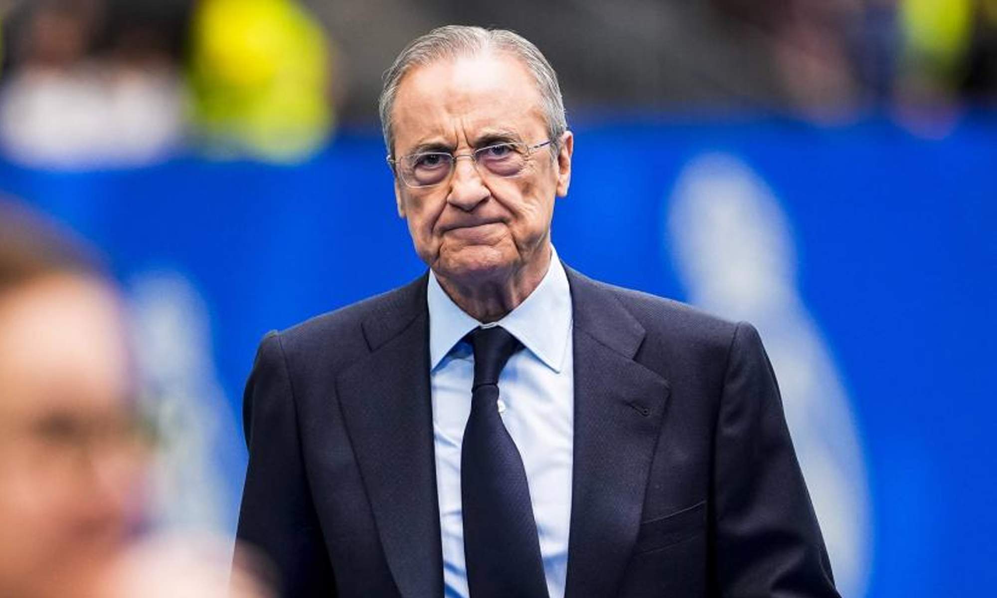 Florentino Pérez en una presentación del Real Madrid.