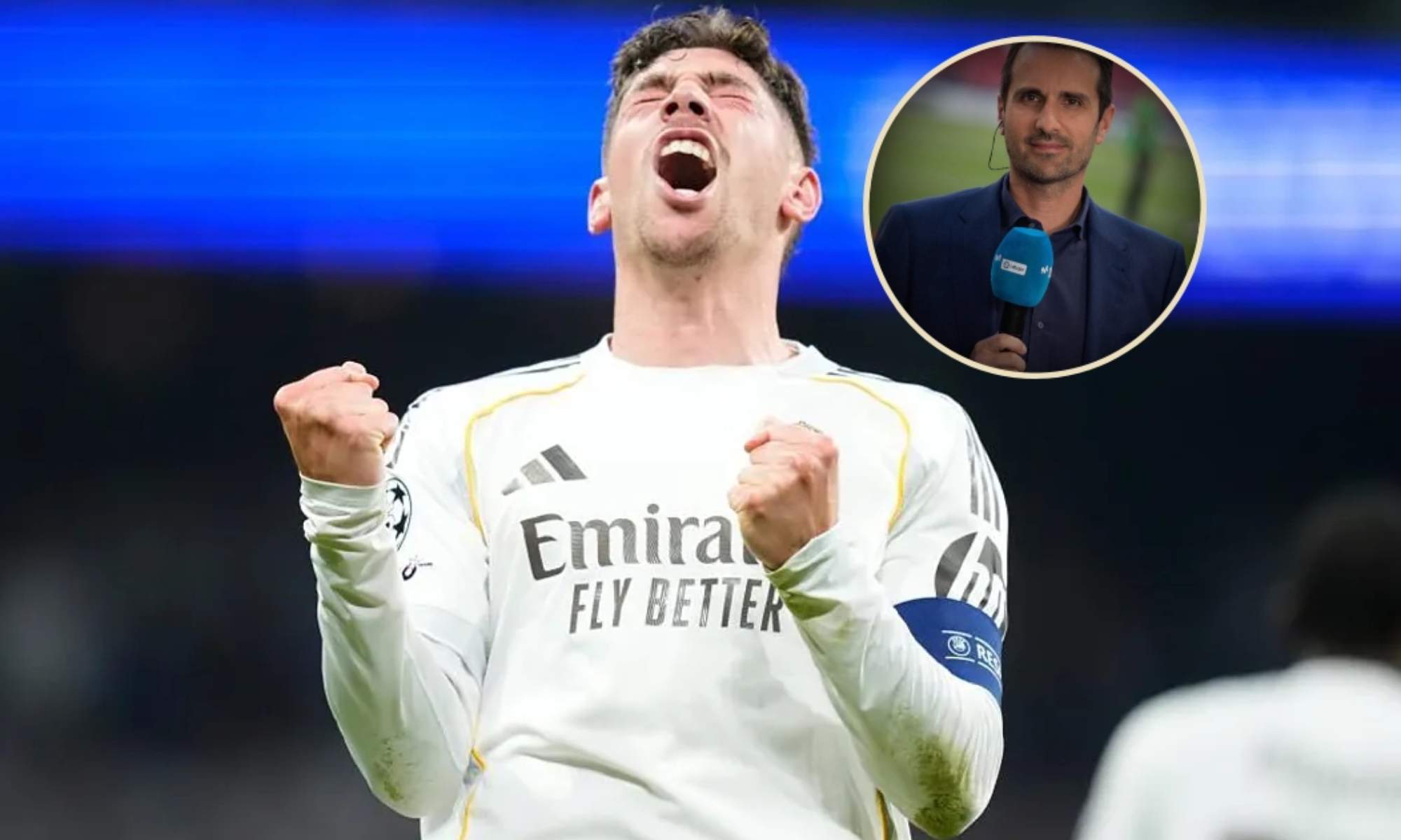 Guillermo Uzquiano se ha rendido a los pies de Fede Valverde, que ha marcado dos goles del Real Madrid frente al Manchester City.
