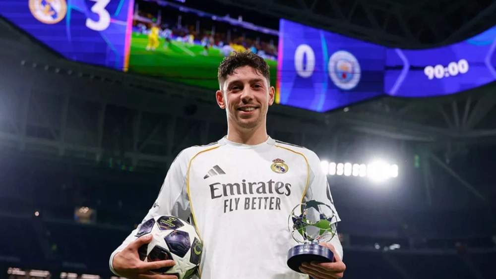 Fede Valverde fue elegido MVP del partido contra el Manchester City en el Santiago Bernabéu.
