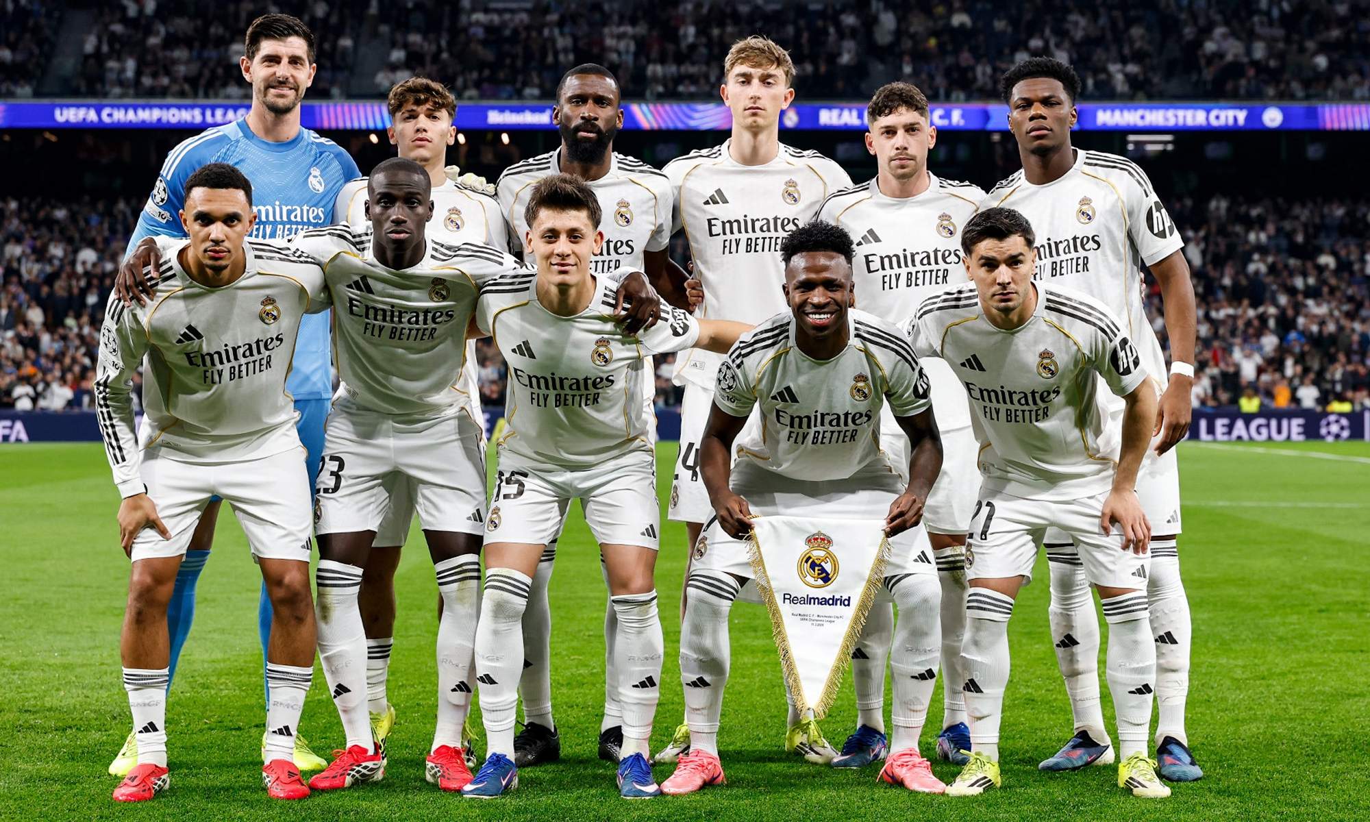 El once del Real Madrid contra el Manchester City.