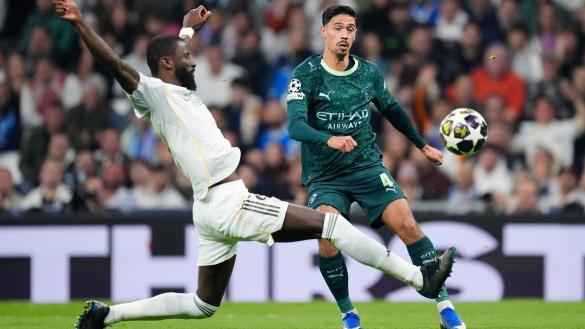 Rüdiger durante el Real Madrid Manchester City