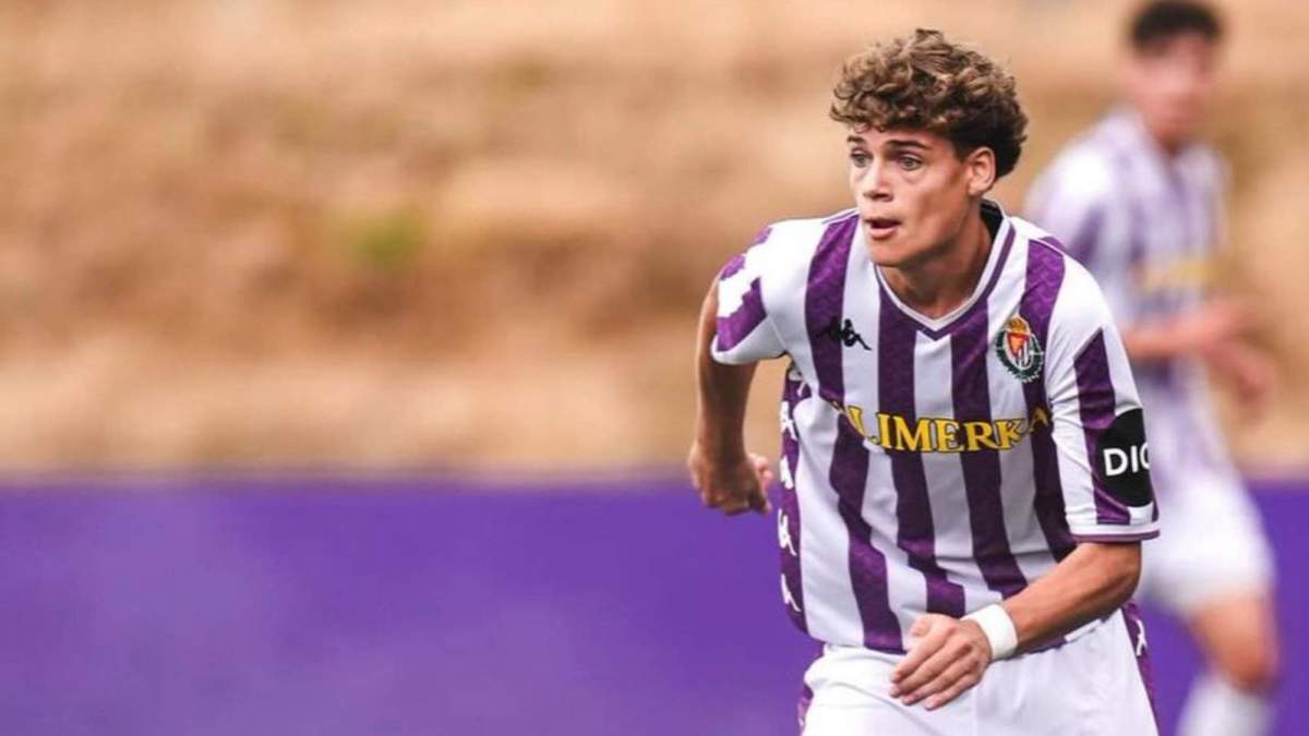 Sergio Merino durante un partido del Real Valladolid
