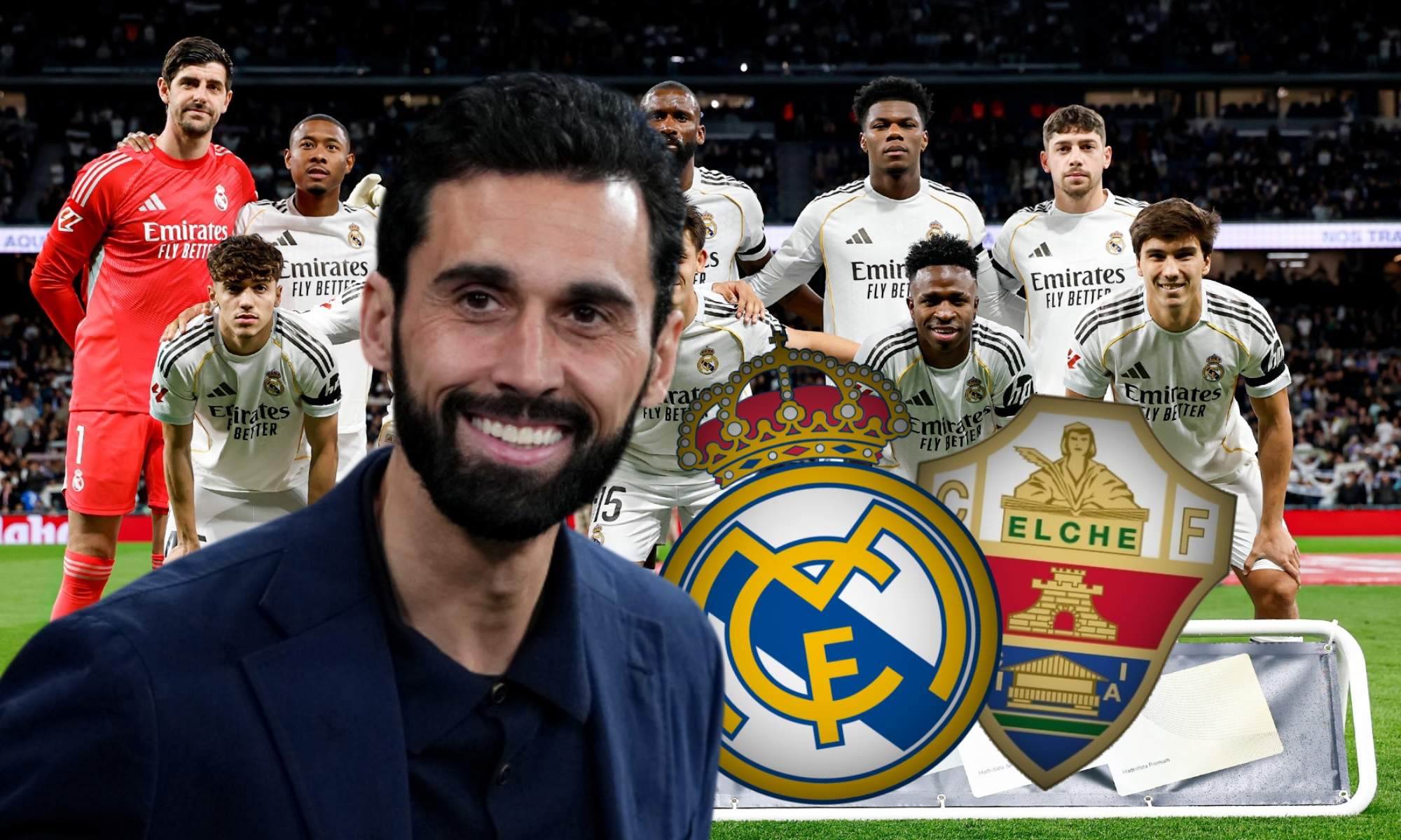 Álvaro Arbeloa realiza tres cambios para recibir al Elche en Liga en el Santiago Bernabéu tras vencer al Manchester City este miércoles.