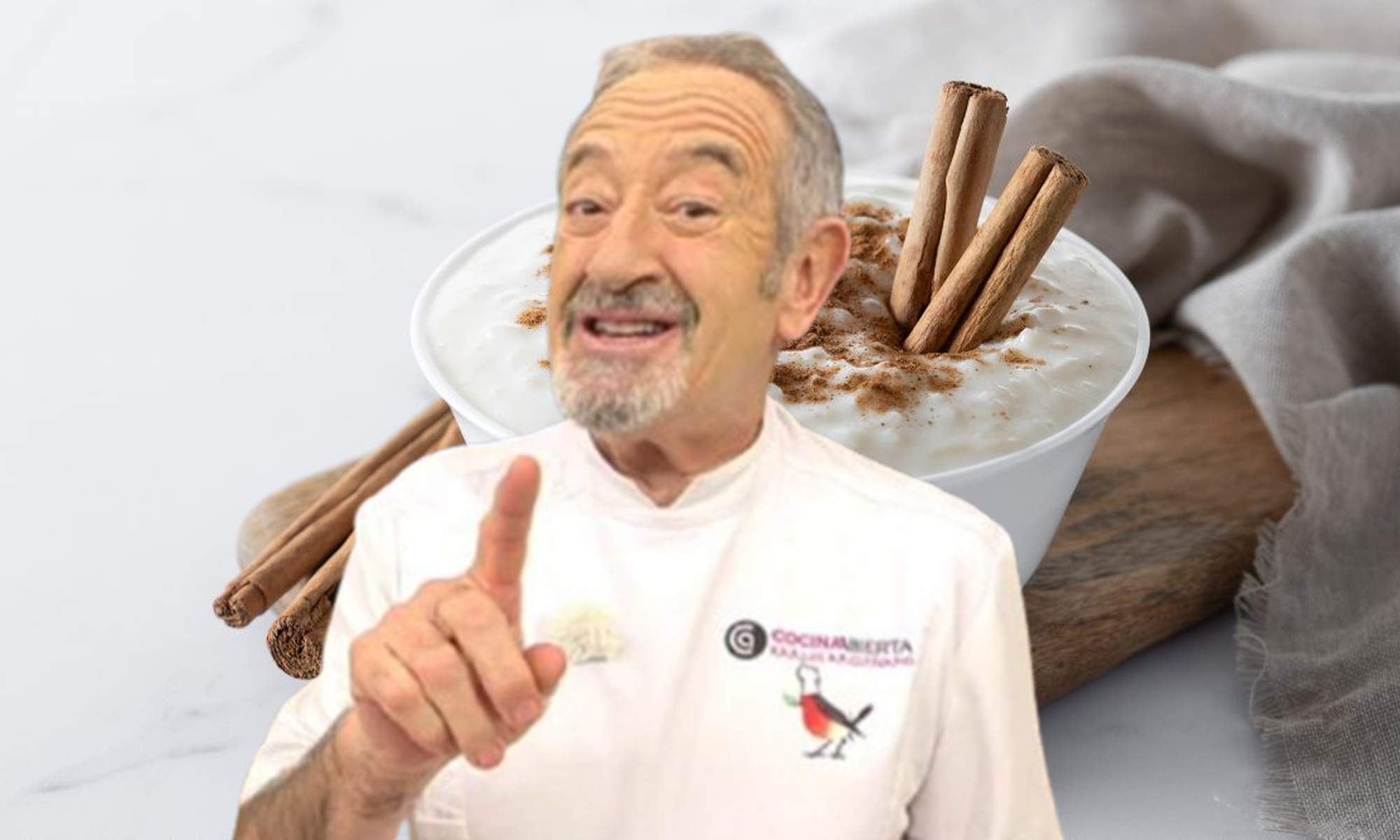 Karlos Arguiñano y su arroz con leche vegano.