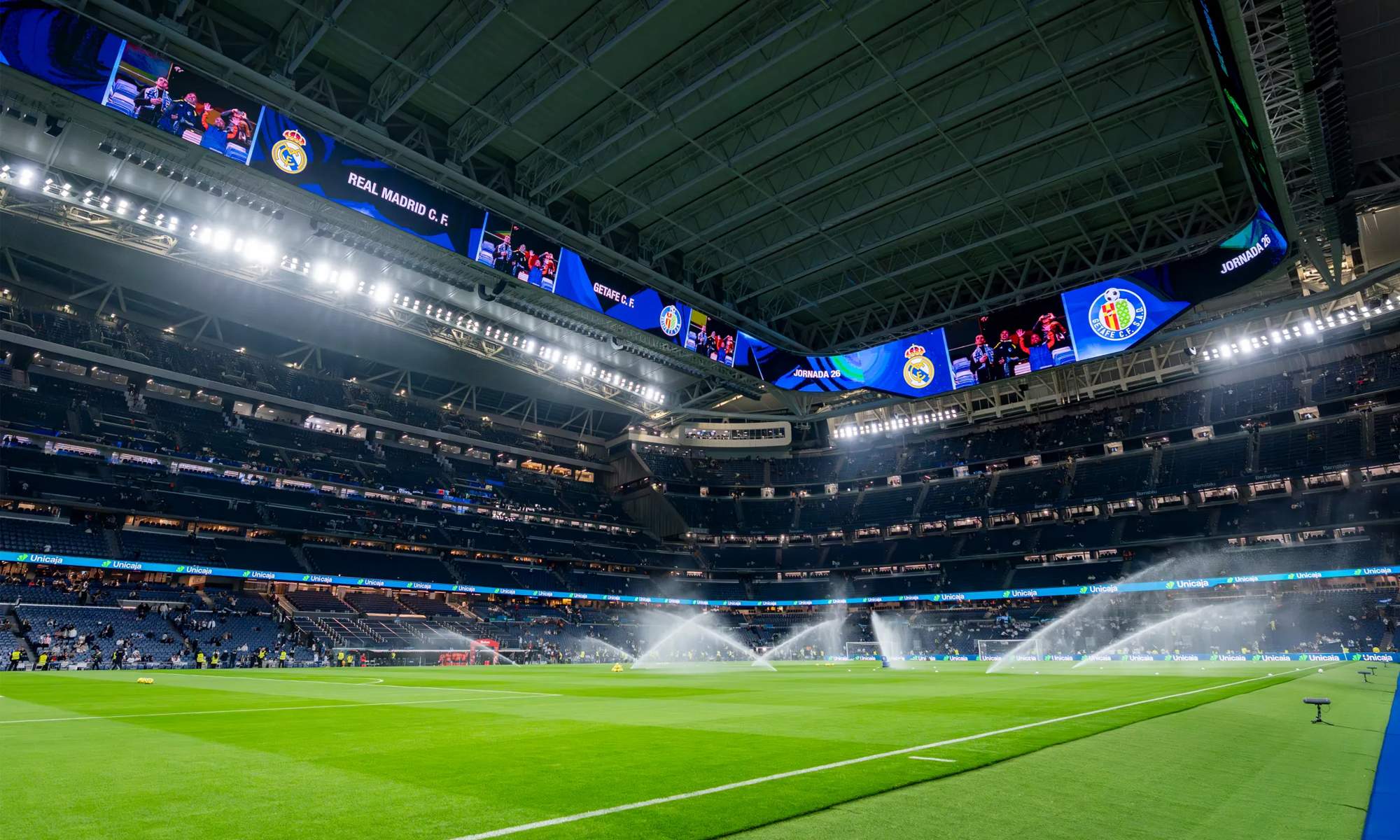 El Santiago Bernabéu durante el Real Madrid - Getafe.