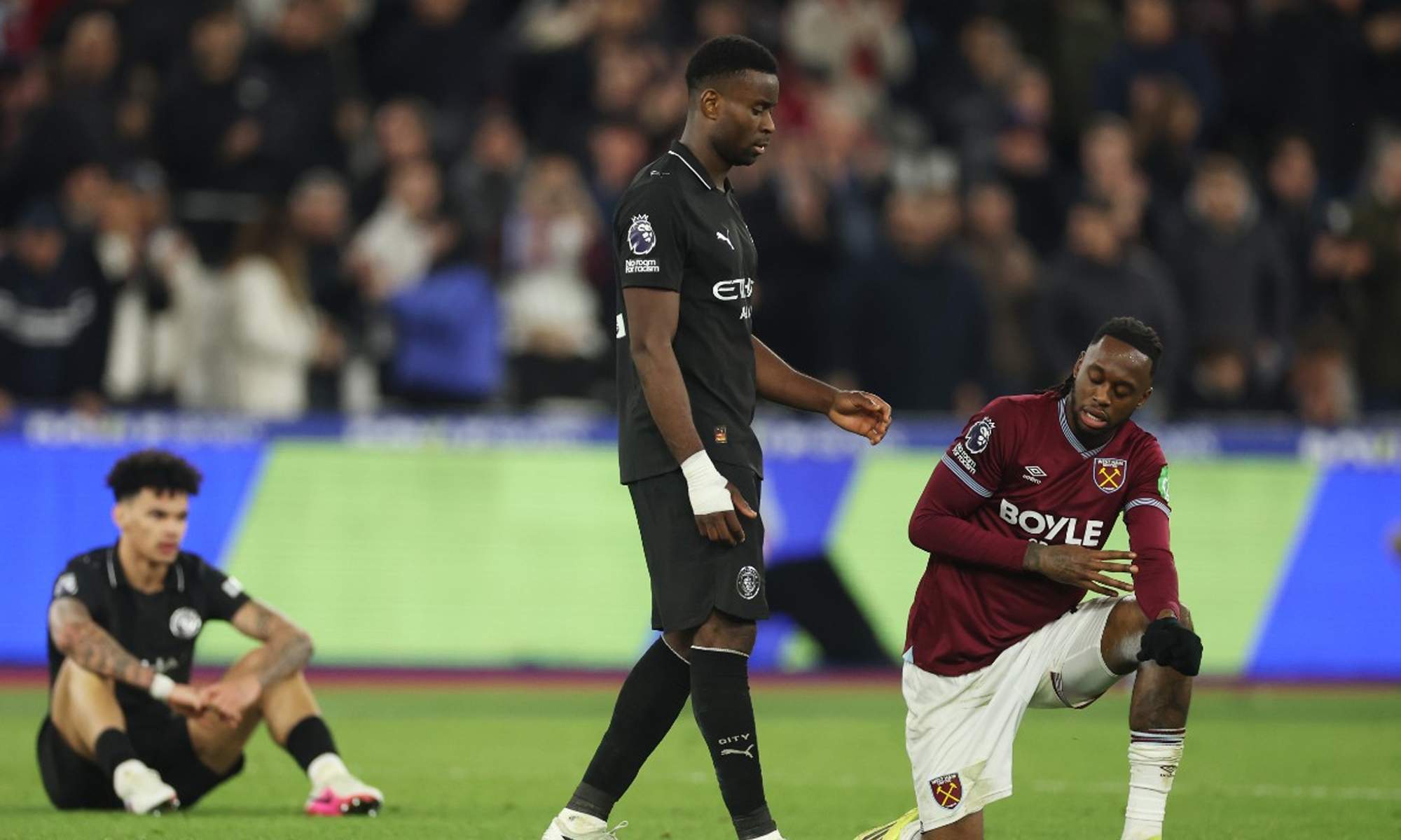 Una foto del West Ham - Manchester City.