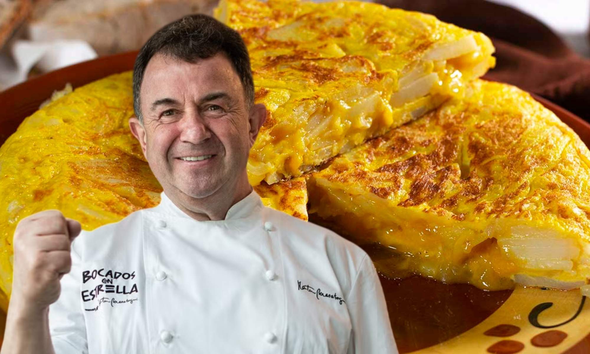 Martín Berasategui y su tortilla de patatas.