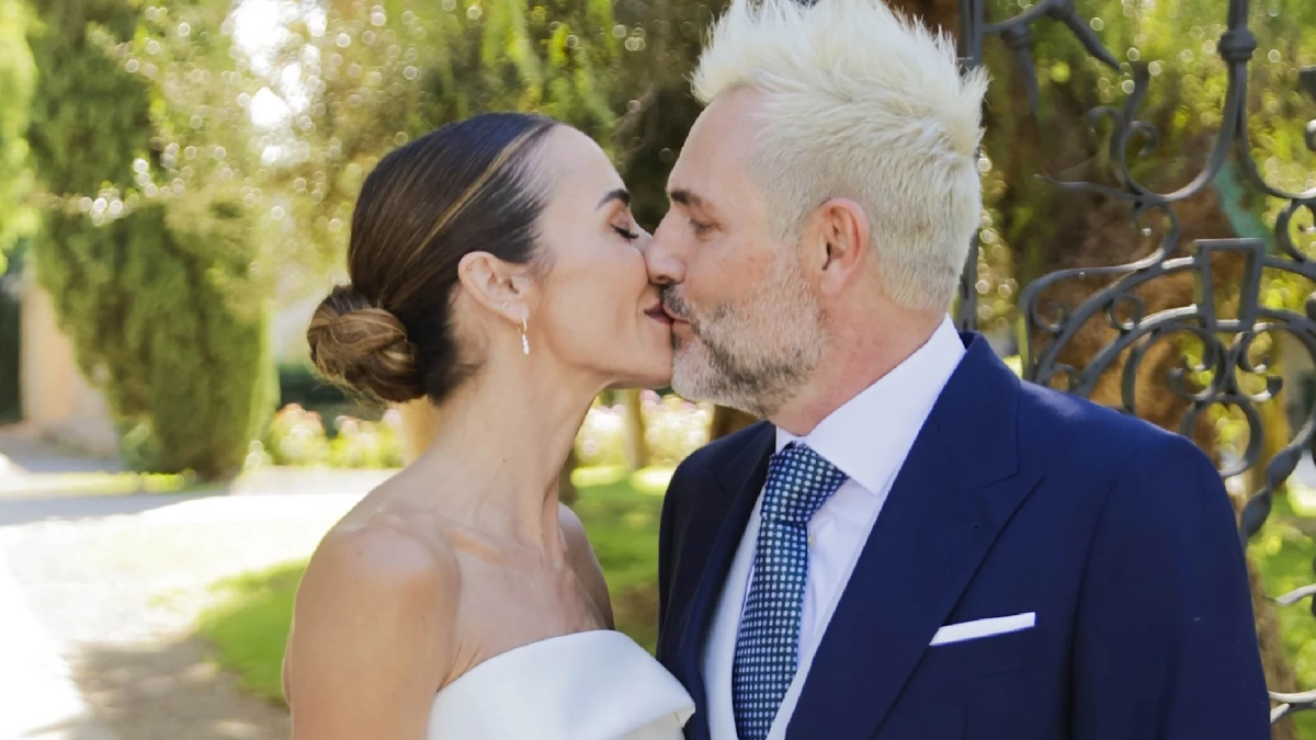 Cañizares en su boda con Noemí