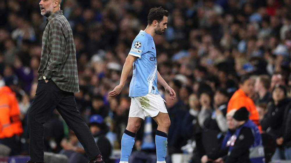 Bernardo Silva tras ser expulsado por Clement Turpin en el Manchester City - Real Madrid