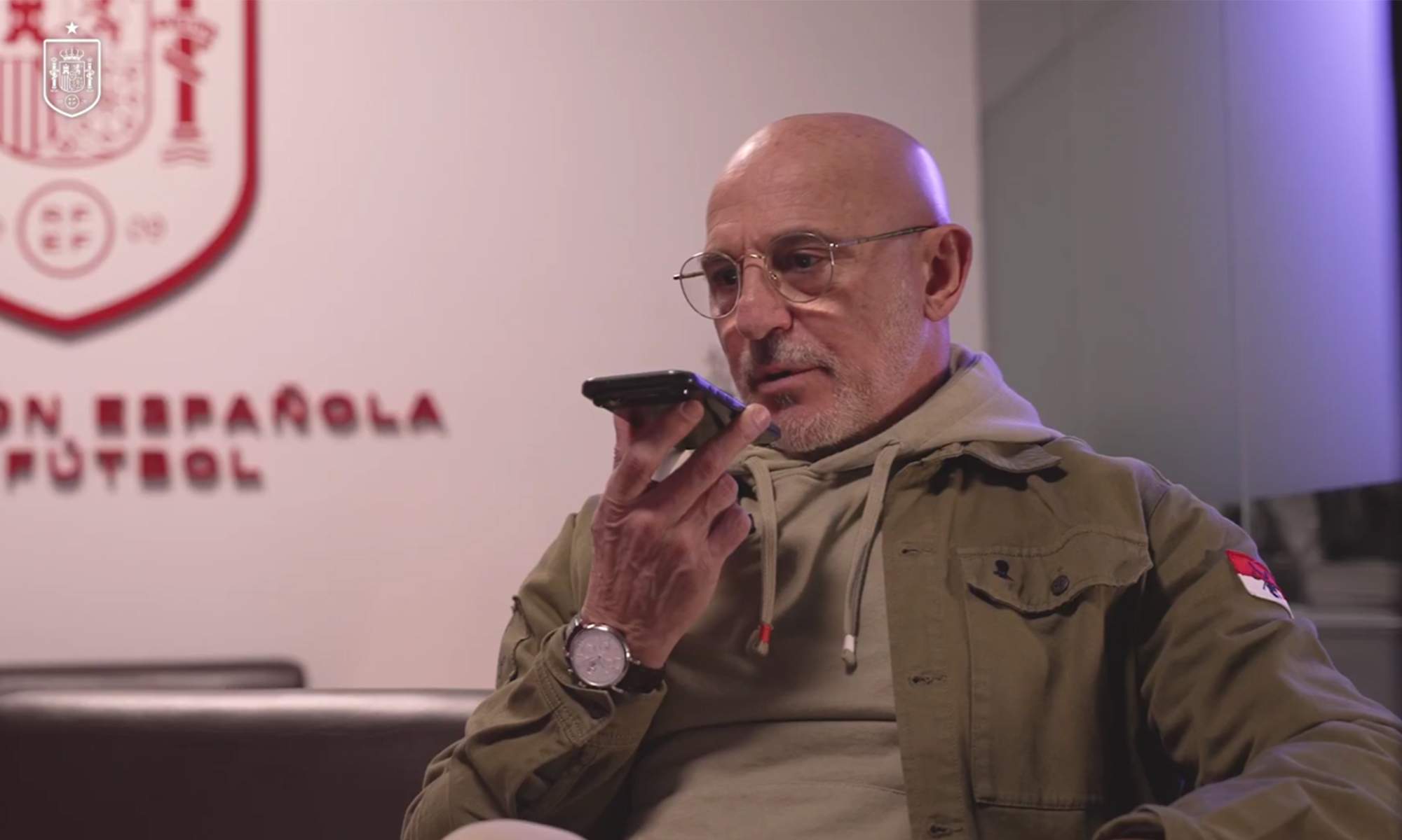 Luis de la Fuente diciendo la convocatoria de la selección española. 