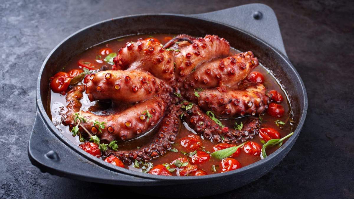 Un plato de pulpo basado en una receta diferente a la de Ángel León.