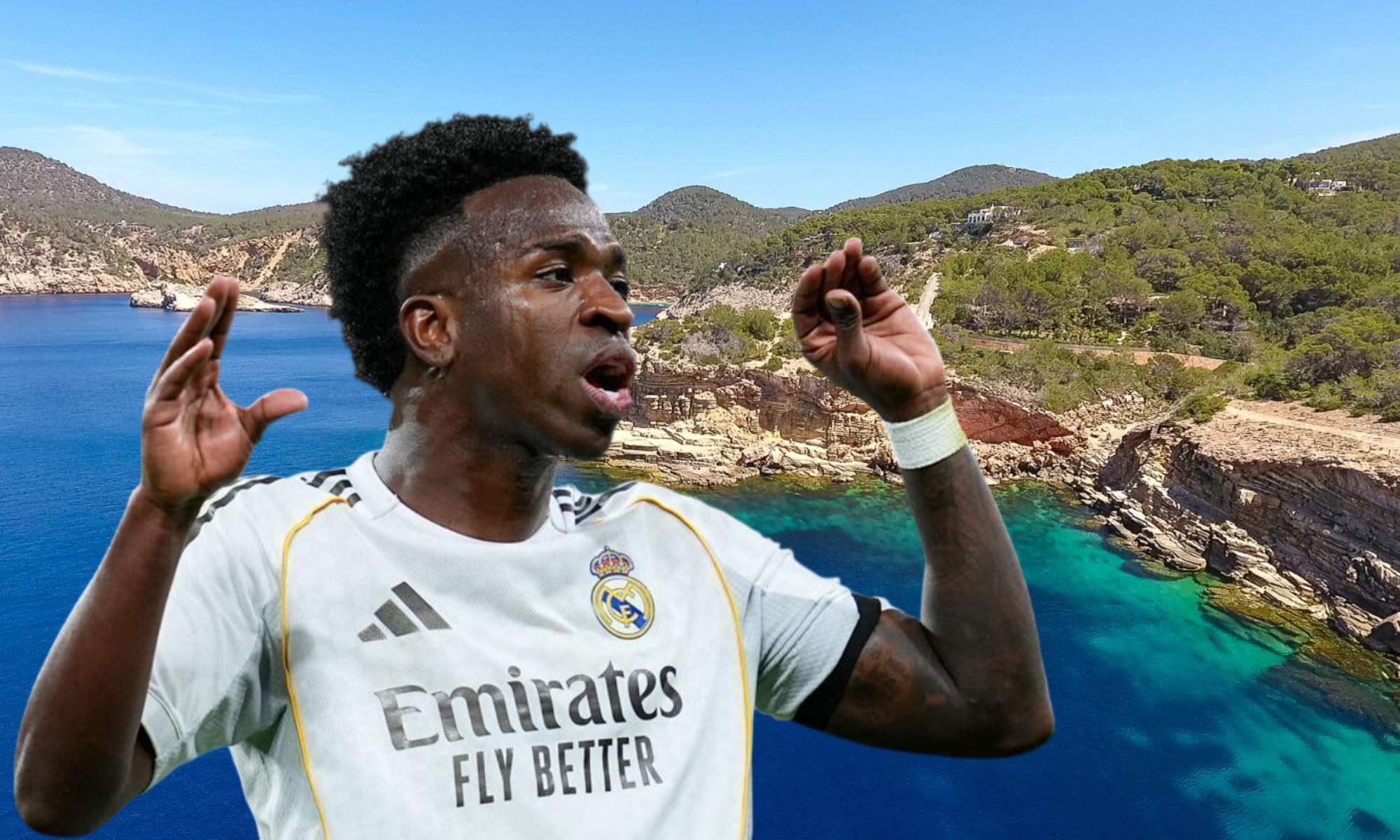 Vinicius Junior es un 'enamorado' de Ibiza para pasar tiempo libre en verano.