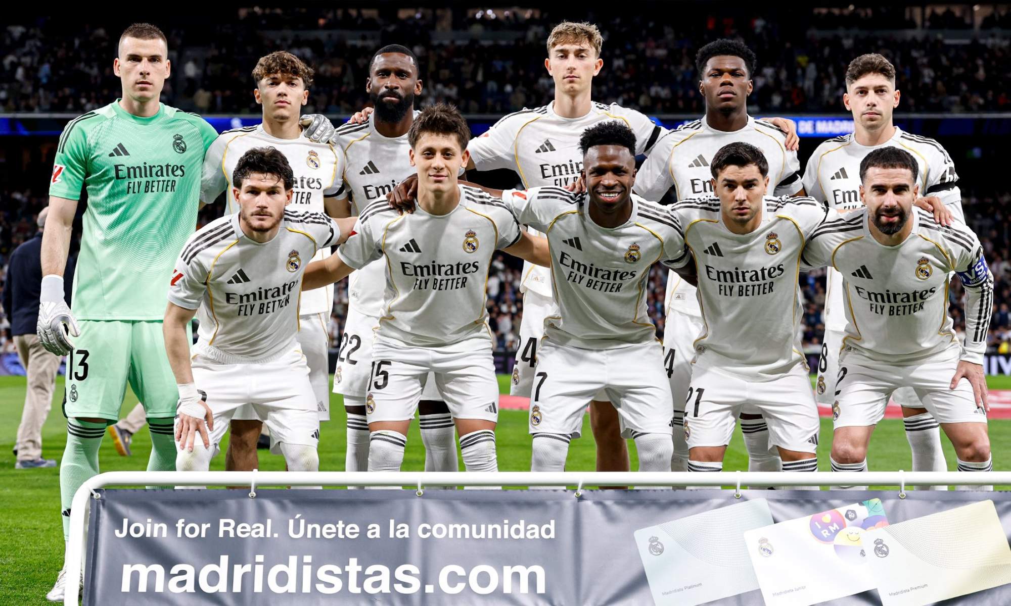 Once titular del Real Madrid ante el Atlético.