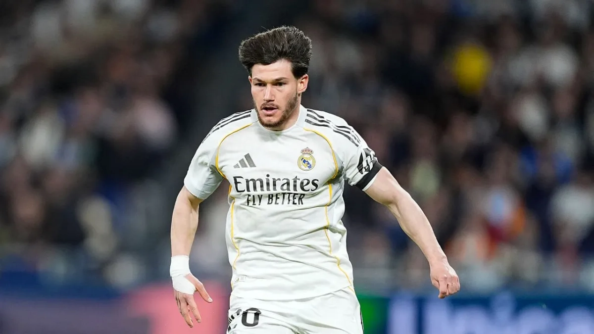 Fran García durante un partido de esta temporada del Real Madrid