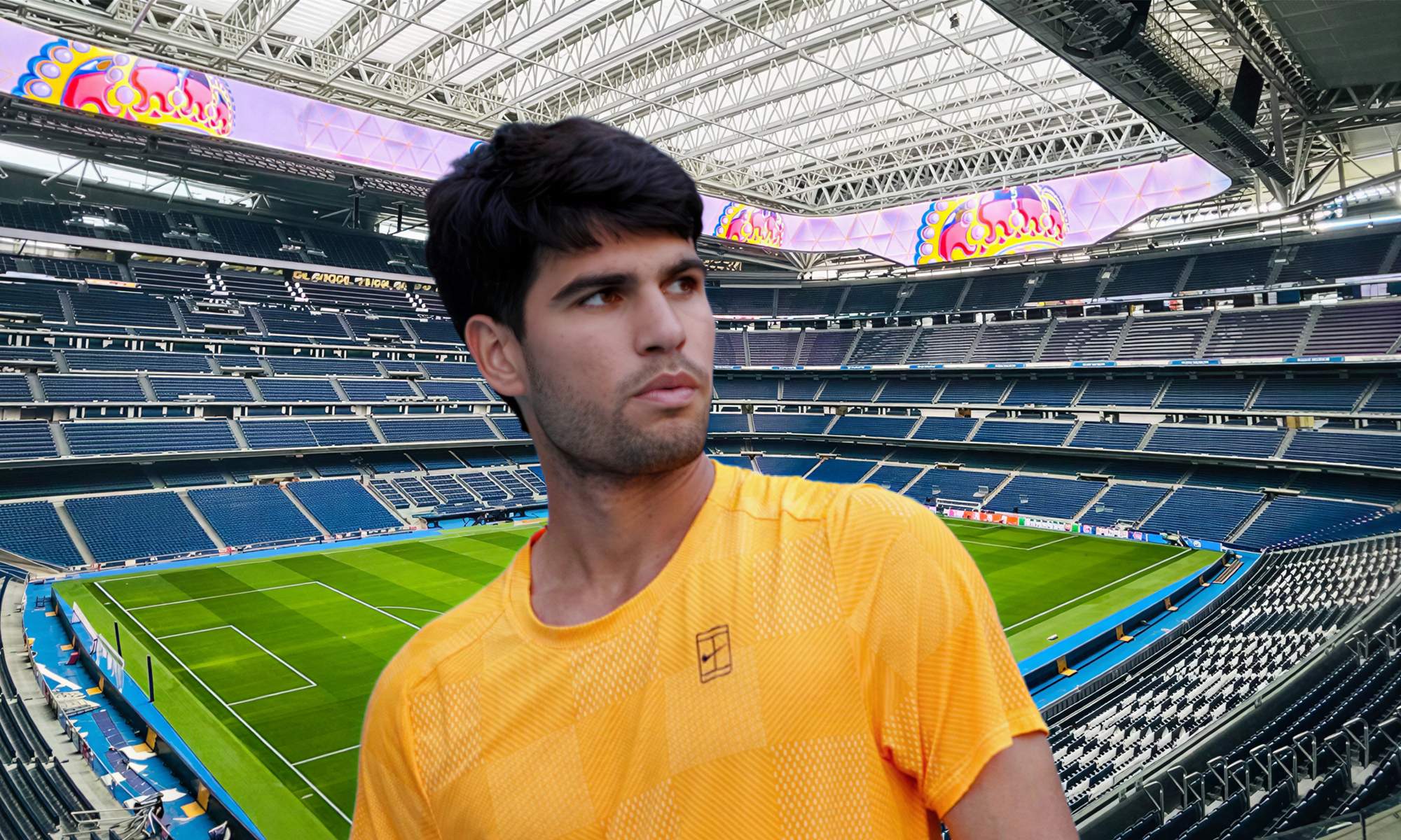 Carlos Alcaraz y el Santiago Bernabéu.