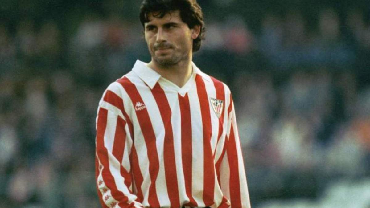Rafa Alkorta durante un partido del Athletic Club Rafa Alkorta durante un partido del Athletic Club