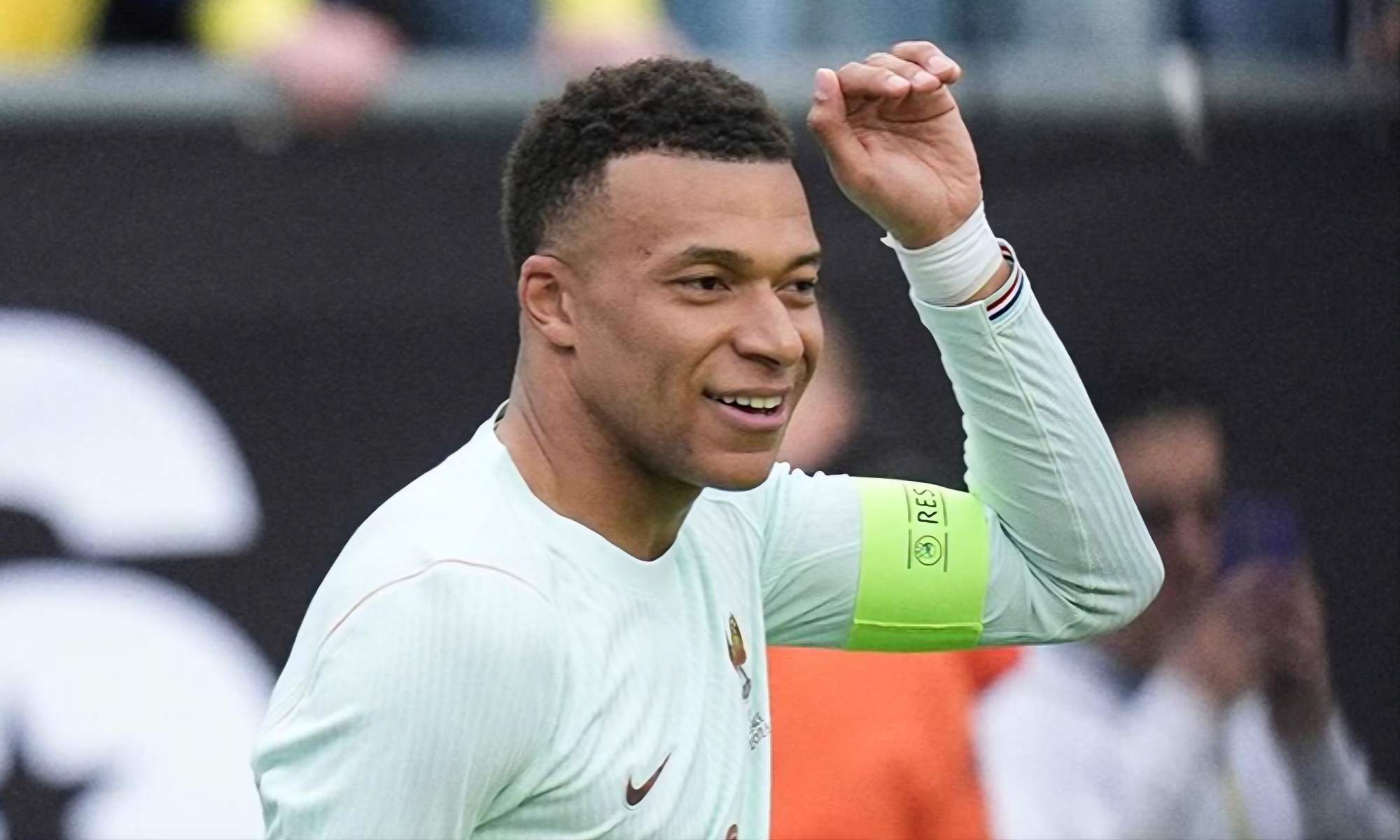 Kylian Mbappé, celebrando su golazo ante Brasil en el encuentro disputado esta noche en Estados Unidos.