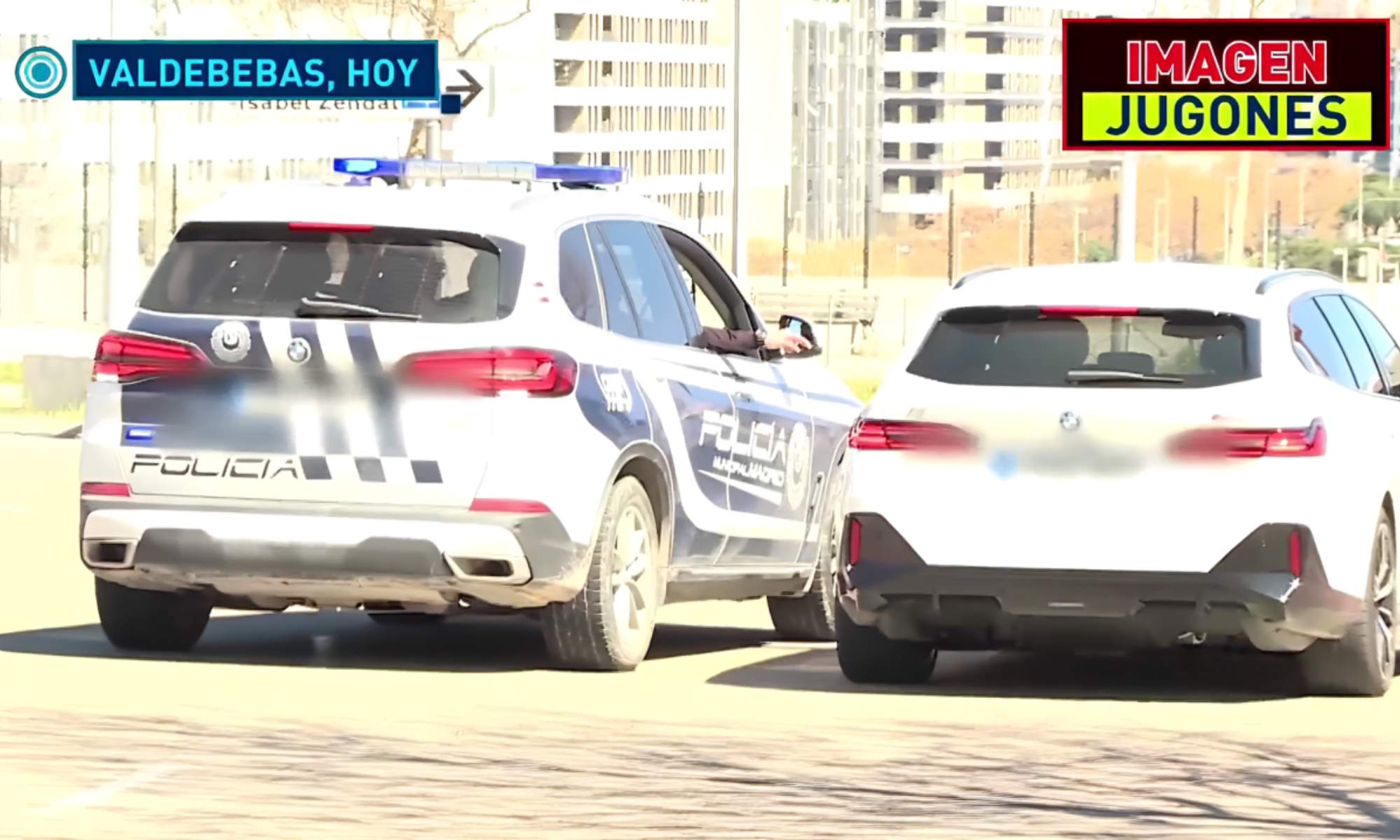 La policía advierte a Trent a la salida de Valdebebas: momento surrealista