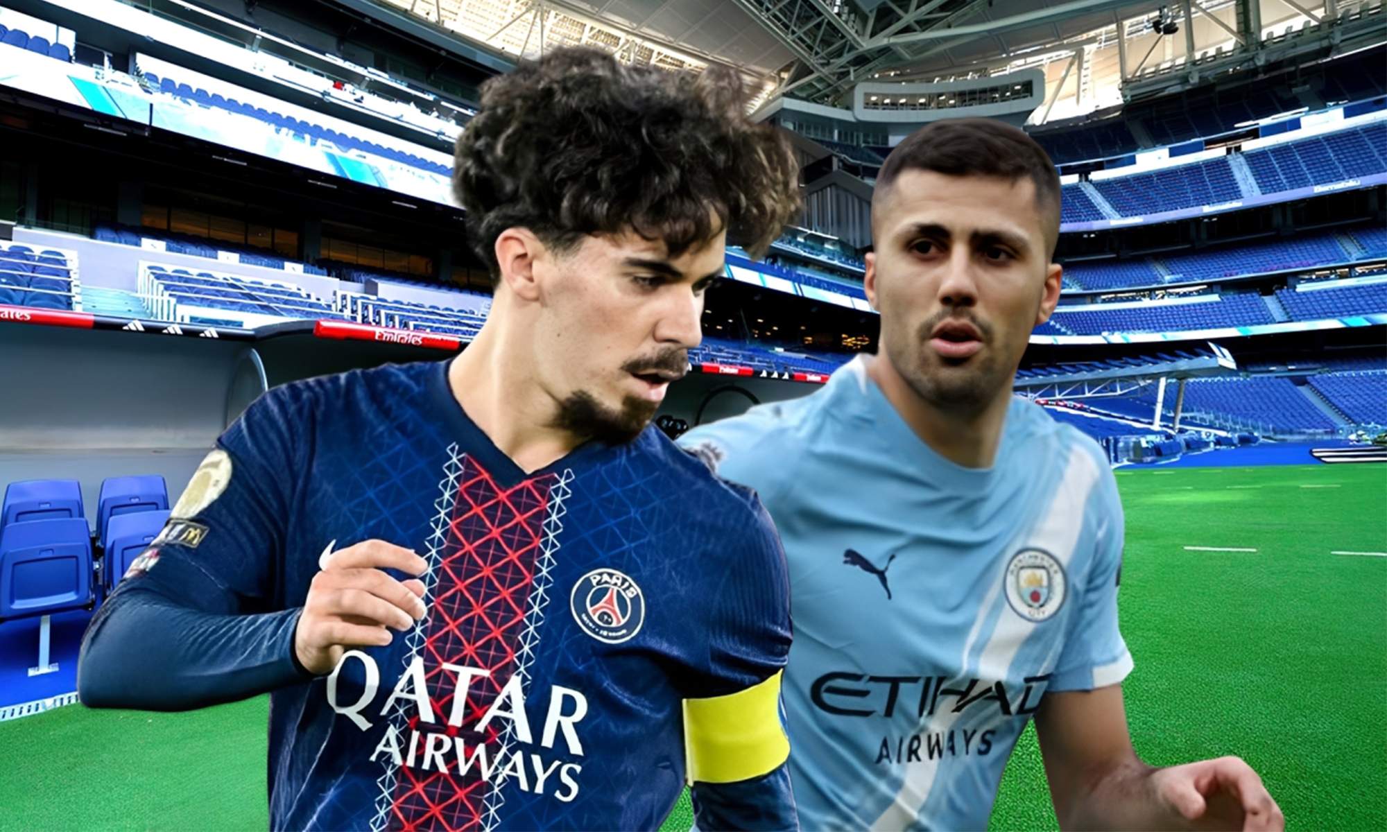 Vitinha, Rodri y el Santiago Bernabéu.