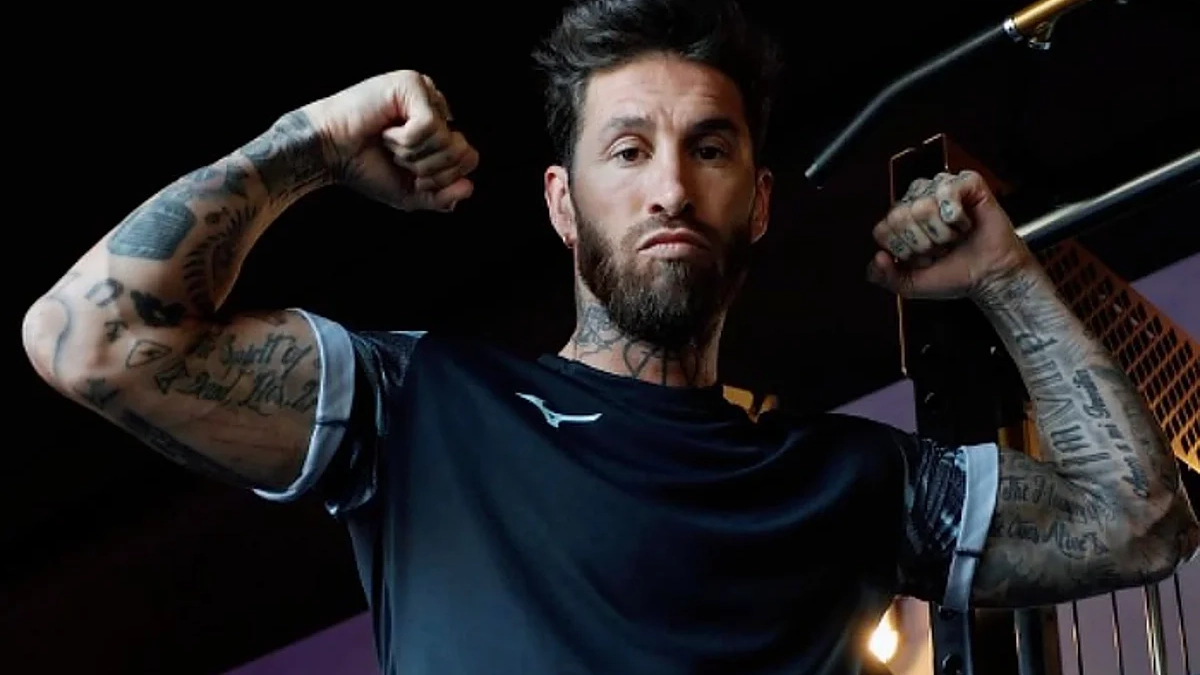 Sergio Ramos ejercitándose