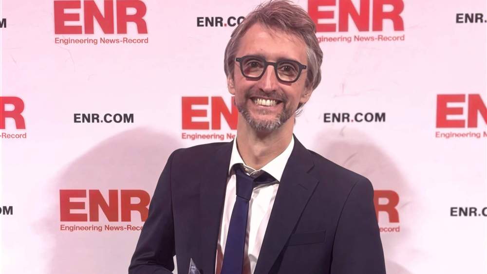 El arquitecto Jorge Vizcaya, responsable del hipogeo del nuevo Bernabéu, ha sido con el reconocimiento ENR.