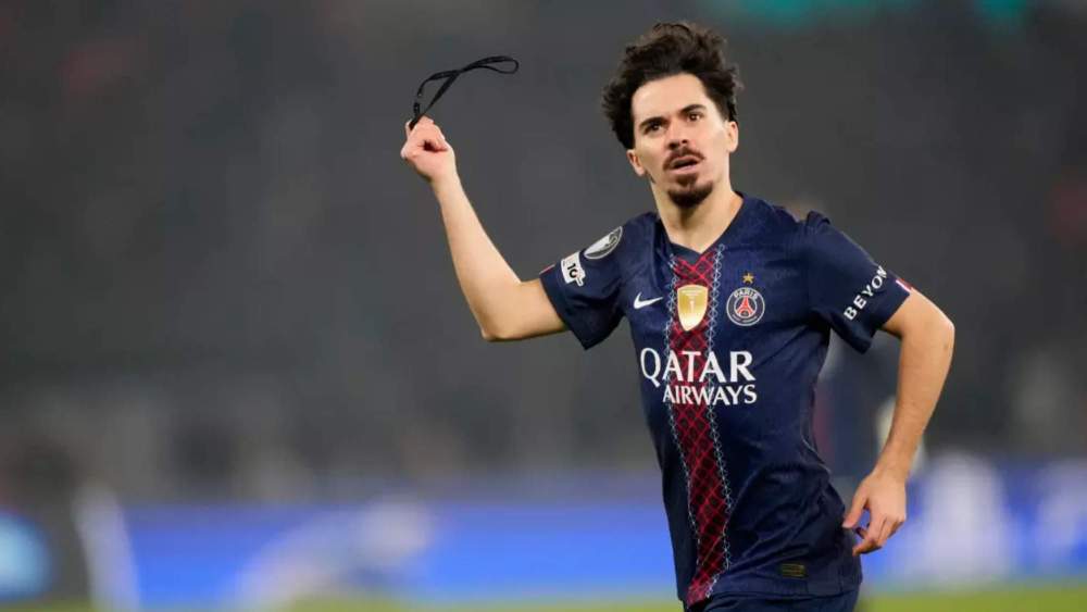 Vitinha, en un partido de Champions de esta temporada con el PSG.