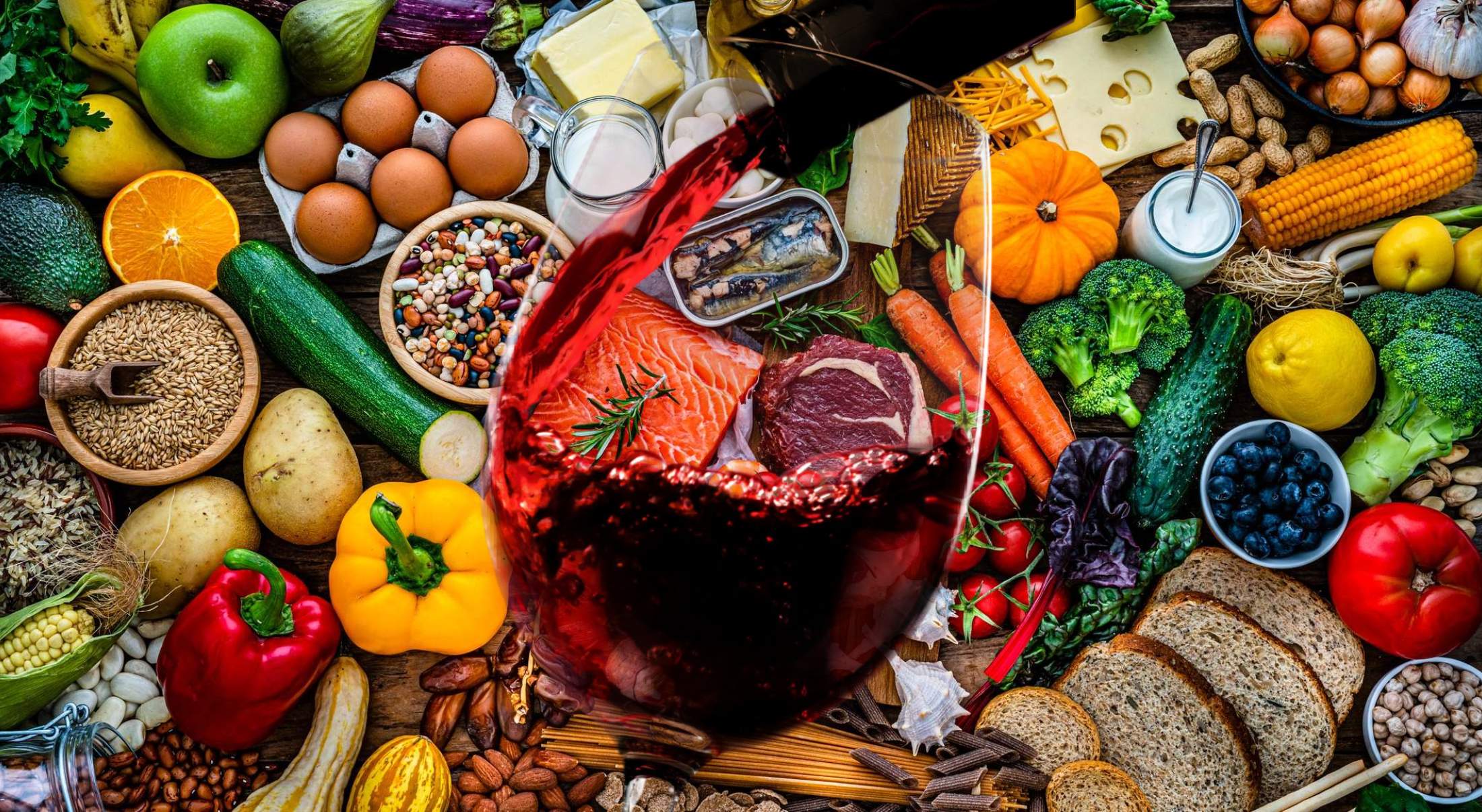 Beneficios del vino y la dieta mediterránea