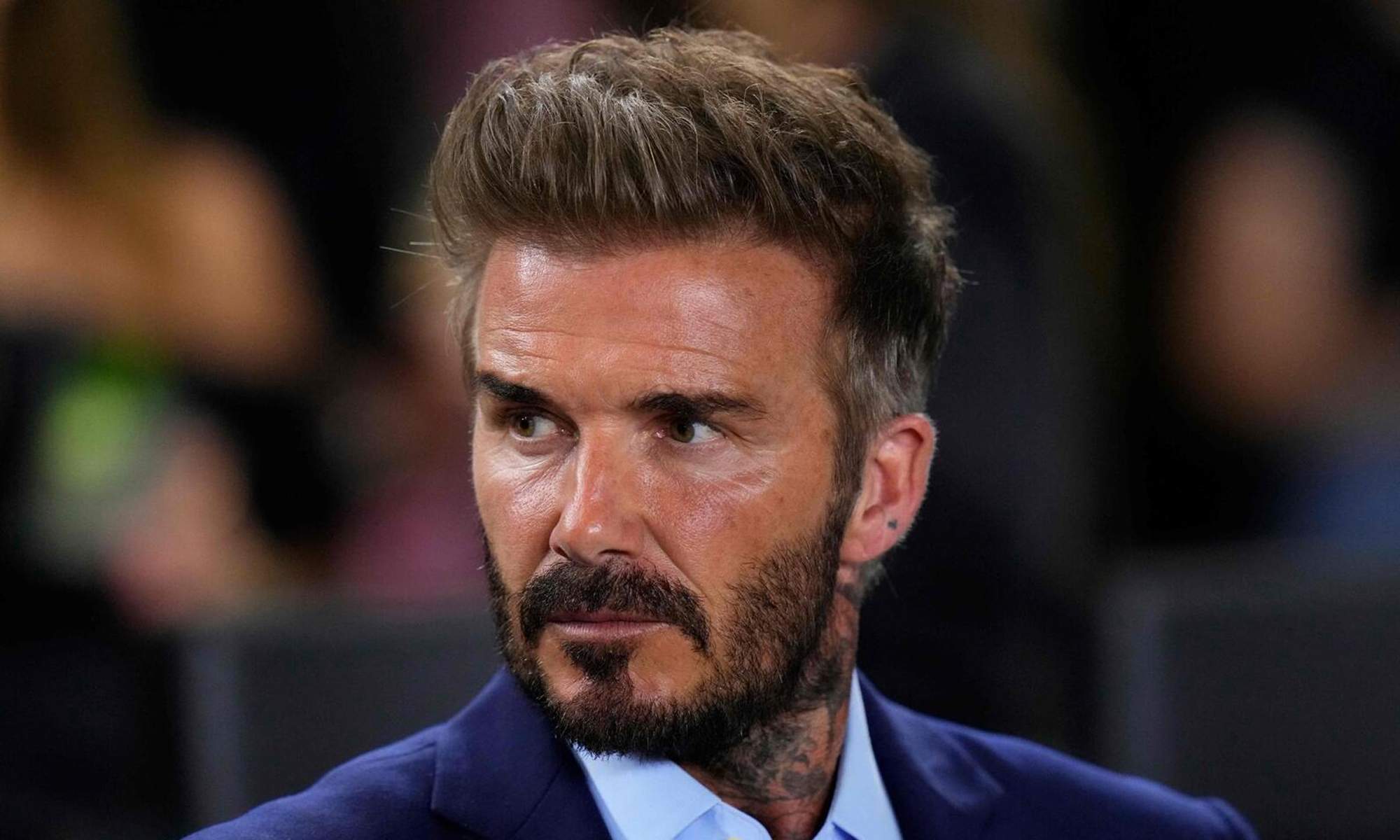 David Beckham en un acto.