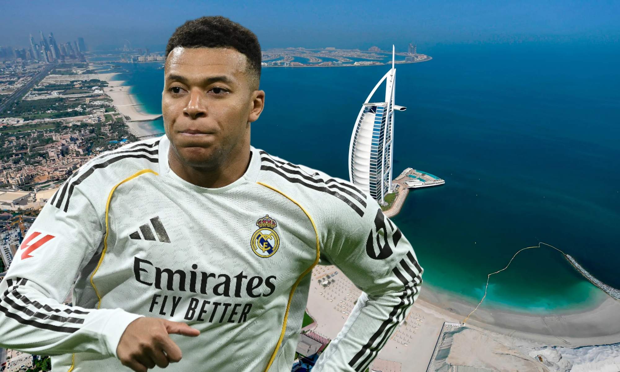 Kylian Mbappé es uno de los jugadores del Real Madrid que viaja a Dubái en sus periodos de vacaciones.