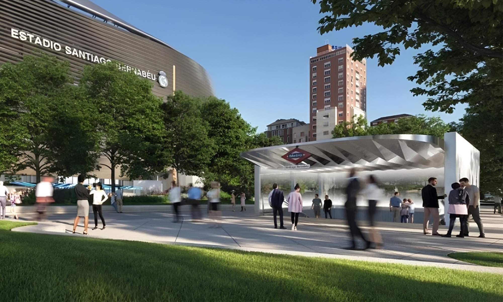 La futura estación de metro del Santaigo Bernabéu.
