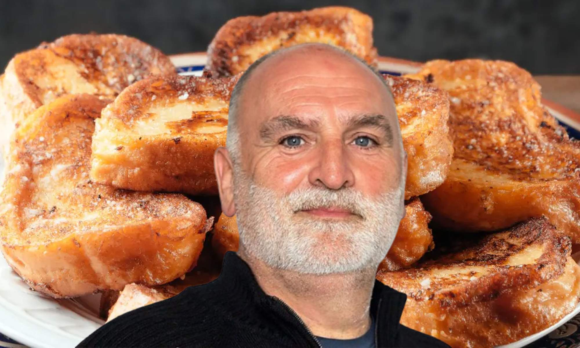 El chef José Andrés y unas torrijas. 