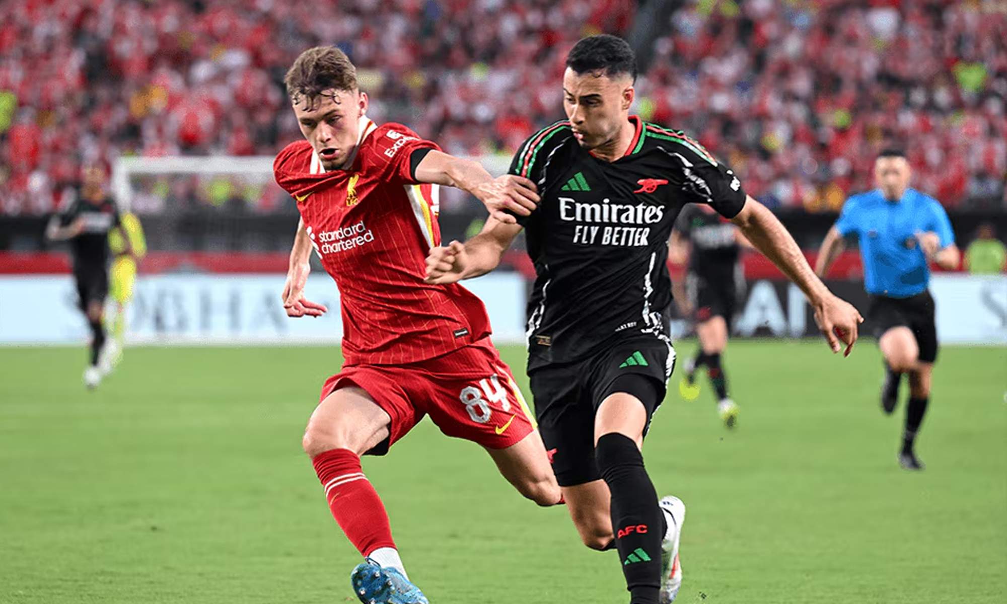 Una foto del Liverpool - Arsenal. 