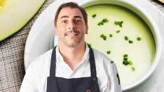 Jordi Roca y un gazpacho de melón.