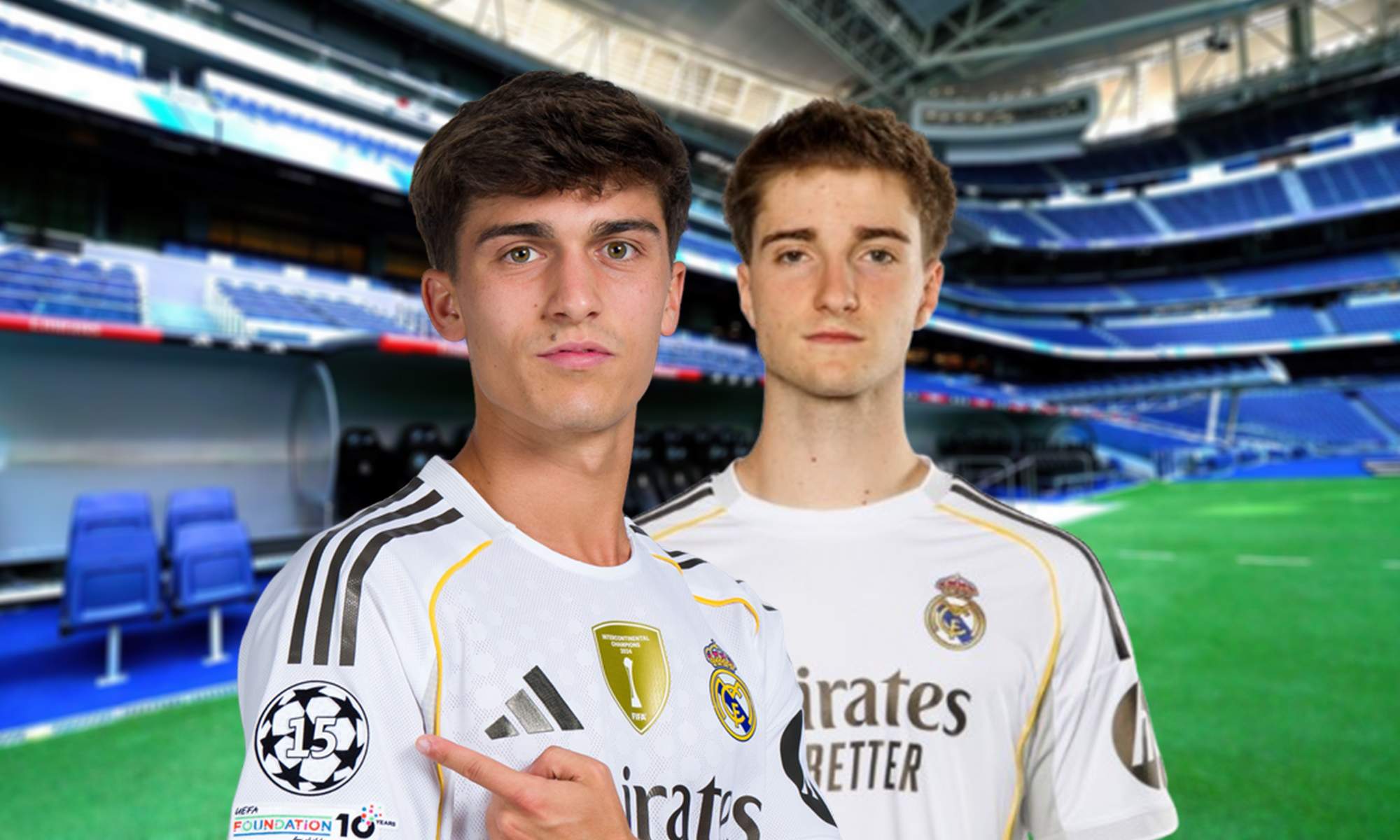 Manuel Ángel, Cesar Palacios y el Santiago Bernabéu.