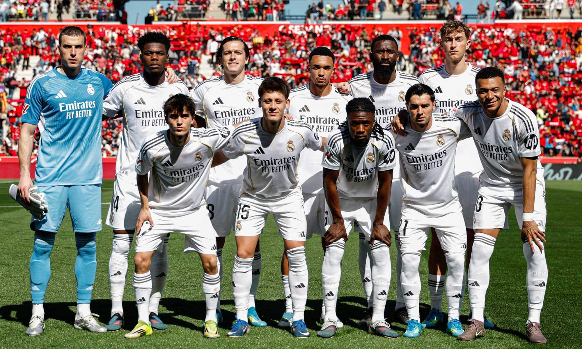 El once del Real Madrid en el partido contra el Mallorca. 
