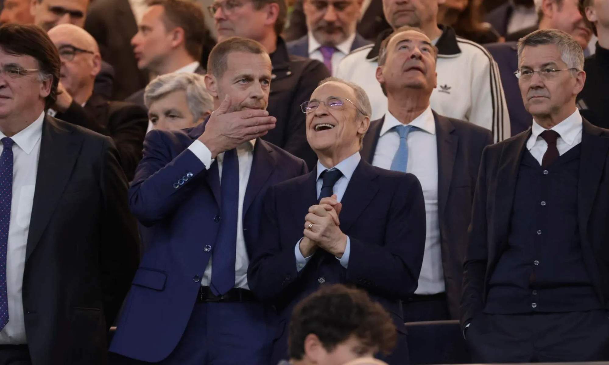 Aleksander Ceferin visita el Santiago Bernabéu y apunta a una futura final de Champions en el estadio del Real Madrid