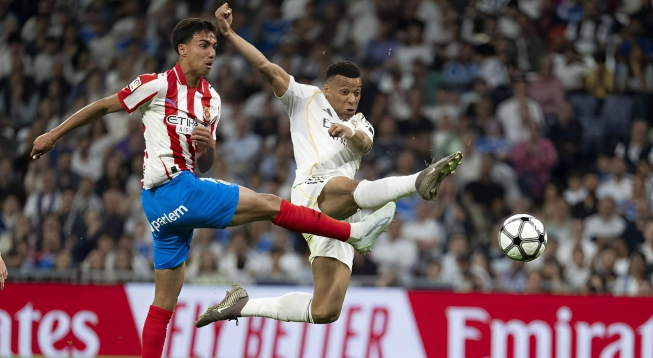 El Real Madrid - Girona al descanso