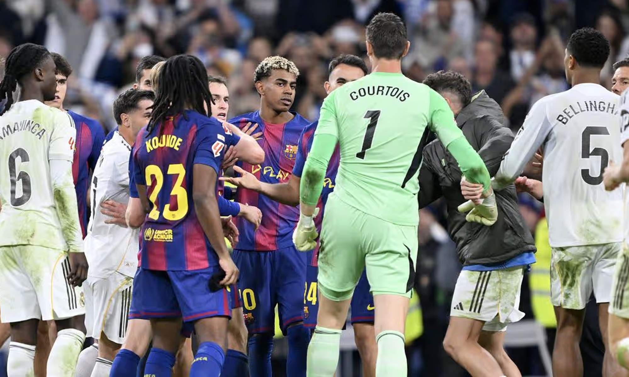 El Real Madrid - Barcelona y una tangana en el Clásico de Liga.
