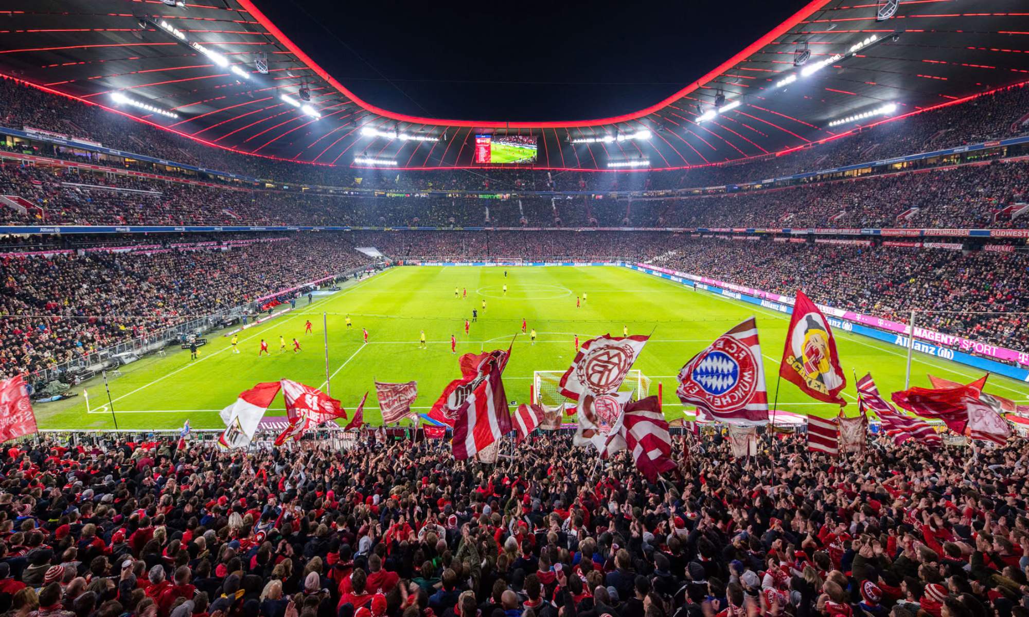 El Allianz Arena, durante un partido del Bayern Múnich, el rival del Real Madrid en cuartos de la Copa de Europa.